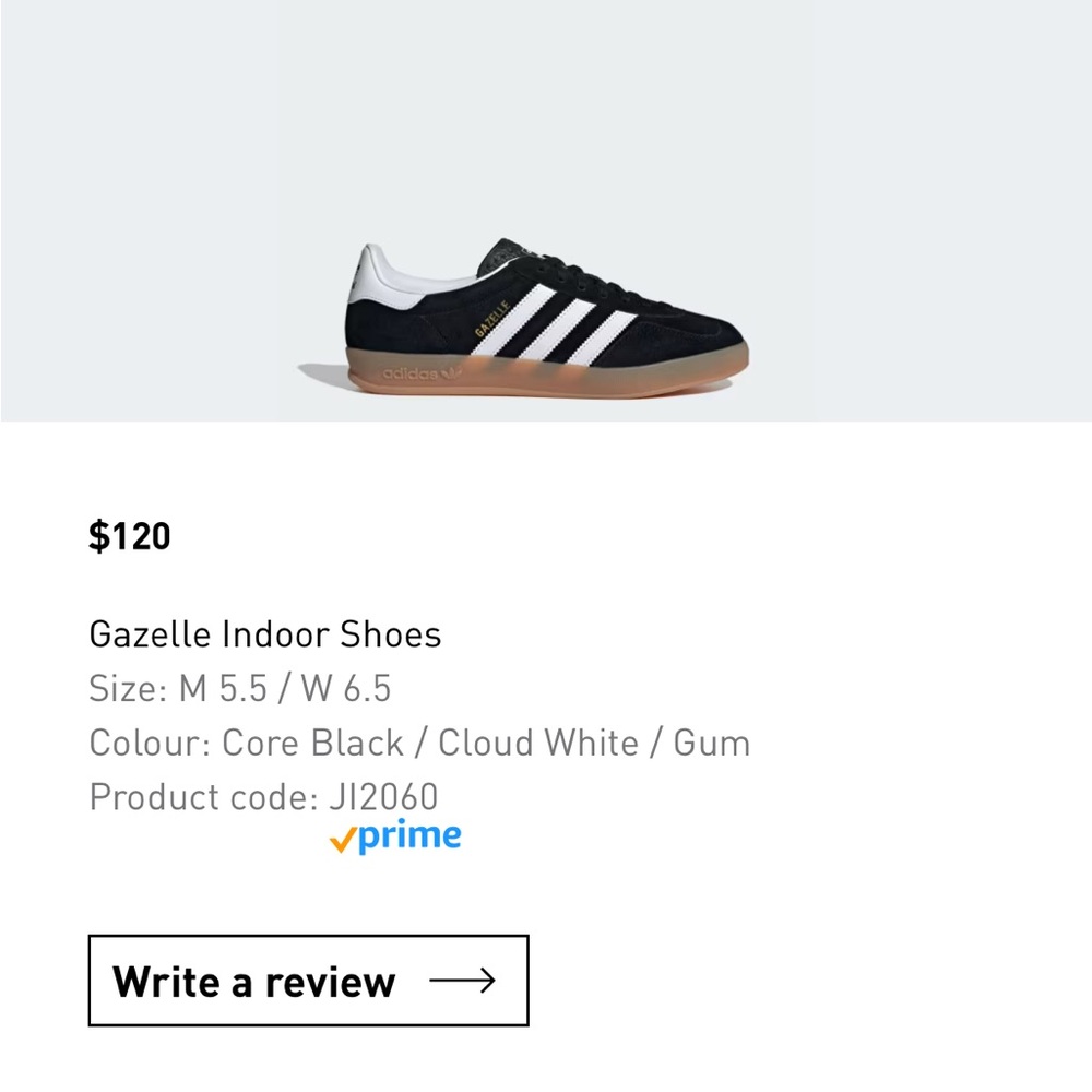 adidas Gazelle Women's Sneakers Black White Gum - Picture 5 of 5